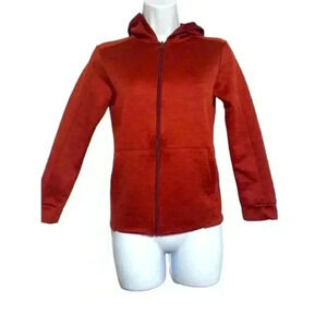Youth champion tech fleece zip‎ red hoodie active sweatshirt size medium